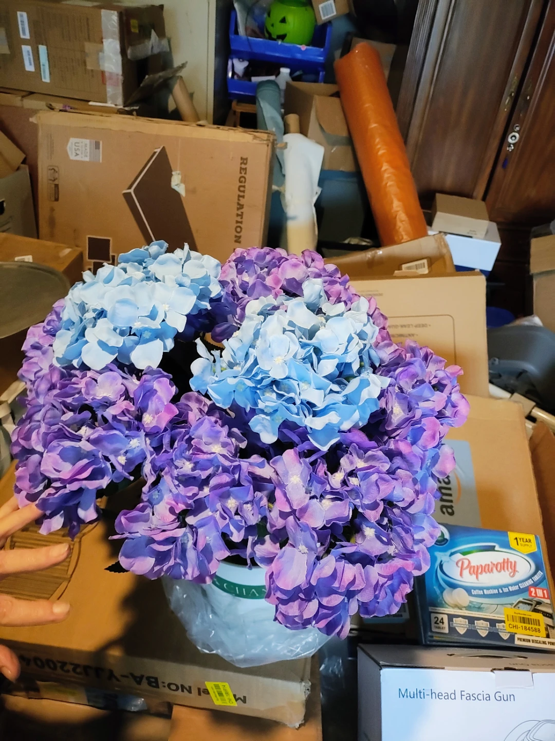 Artificial Hydrangea Potted Plant (set of 2) - photo 3
