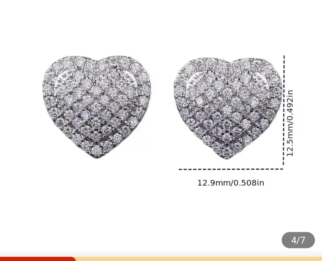 Heart-shaped Stud Earrings - photo 5