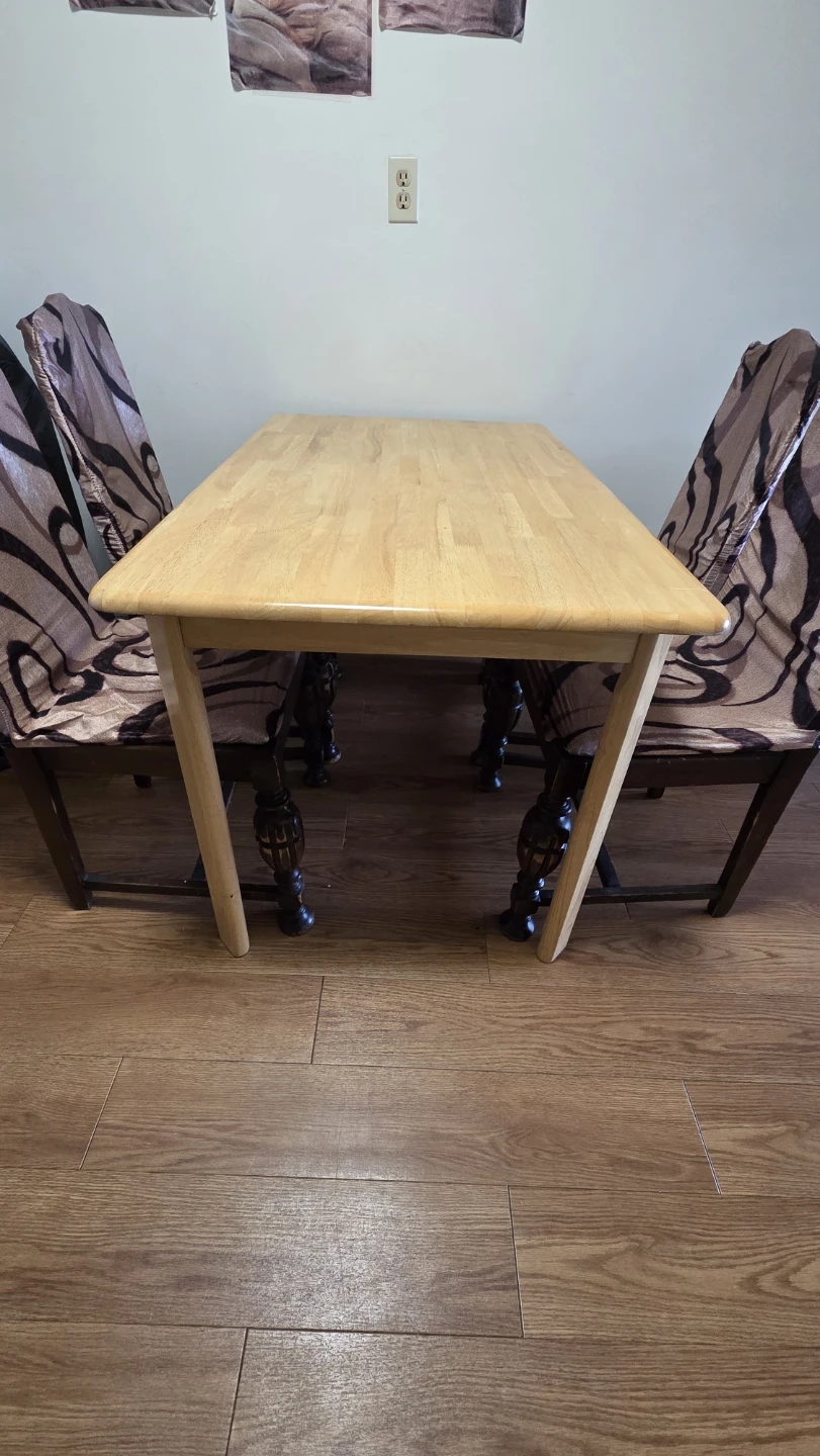 Natural Wood Dining Table Set with 4 chairs - photo 5