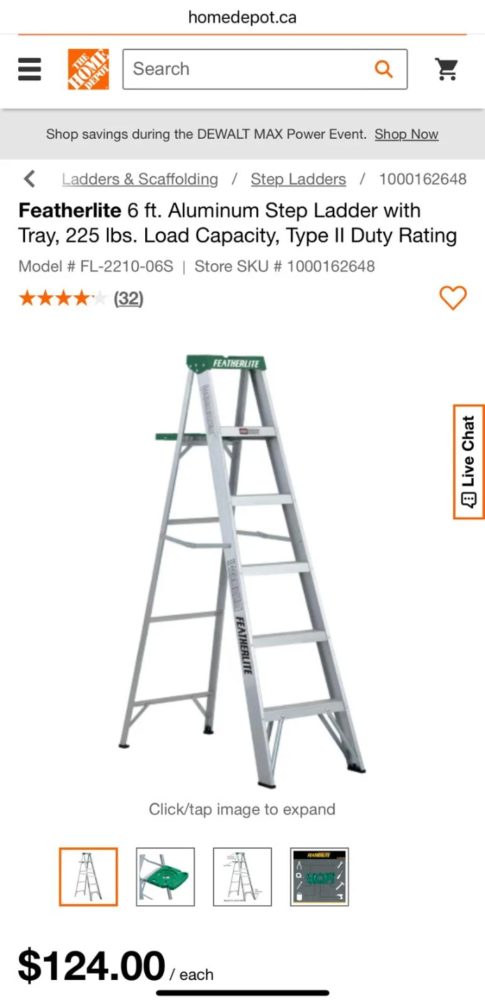 Featherlite 6 ft. Aluminum Step Ladder - photo 5