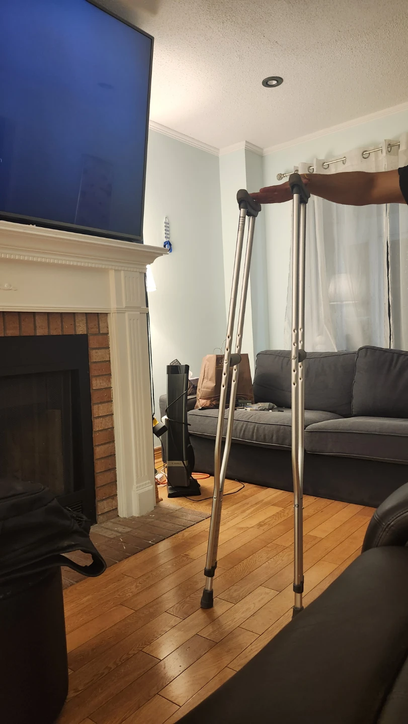 Adjustable Aluminum Underarm Crutches - photo 2