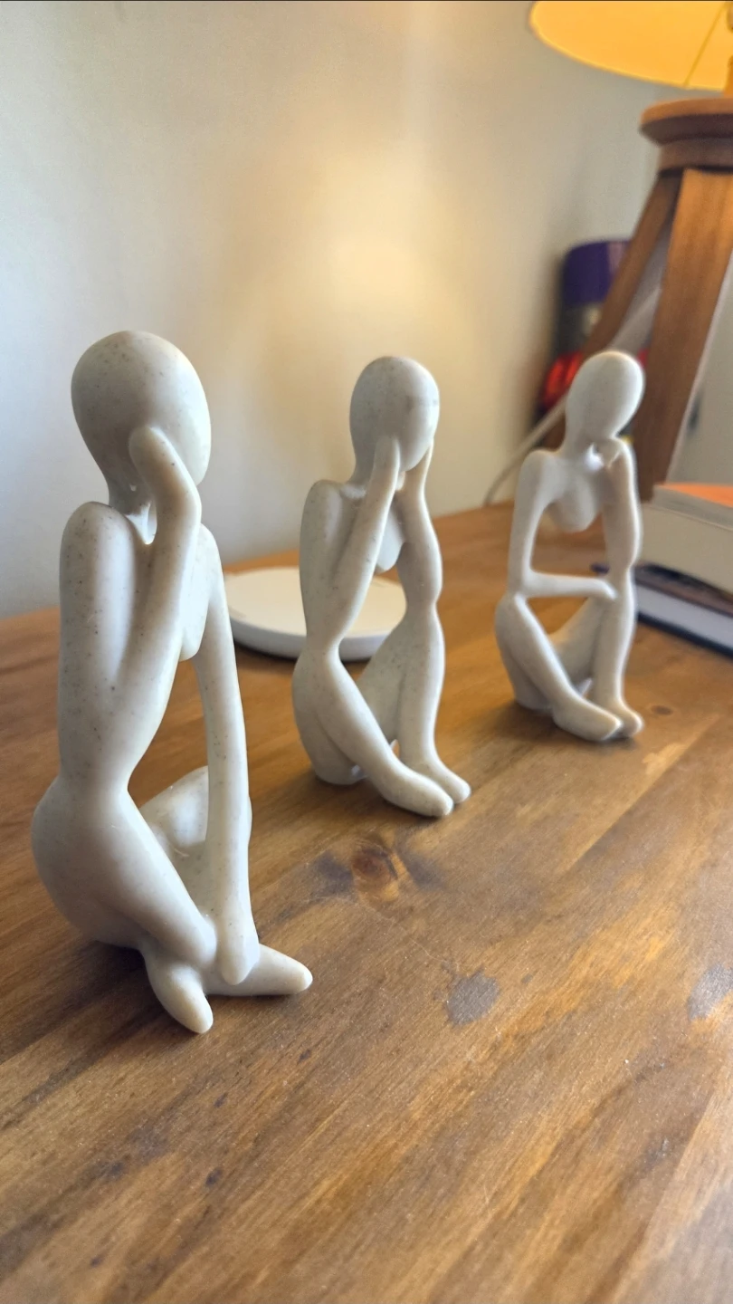 Thinkers ‐ 3 Abstract Figurines Sculptures *new