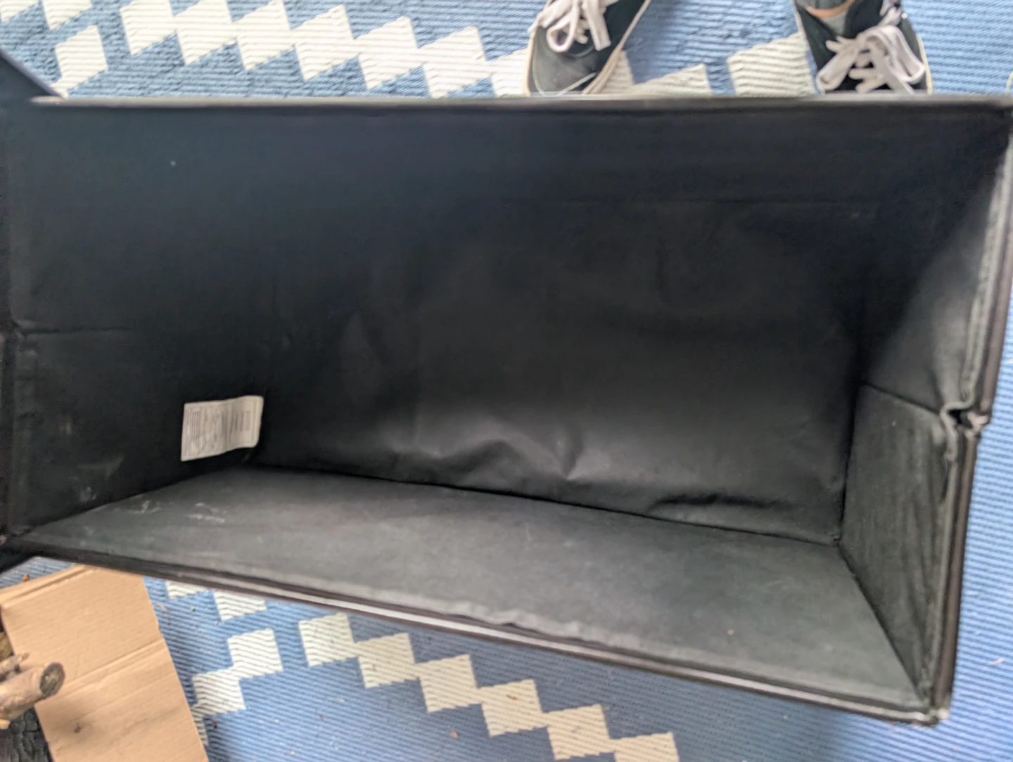 Collapsible Black Storage Ottoman - photo 3
