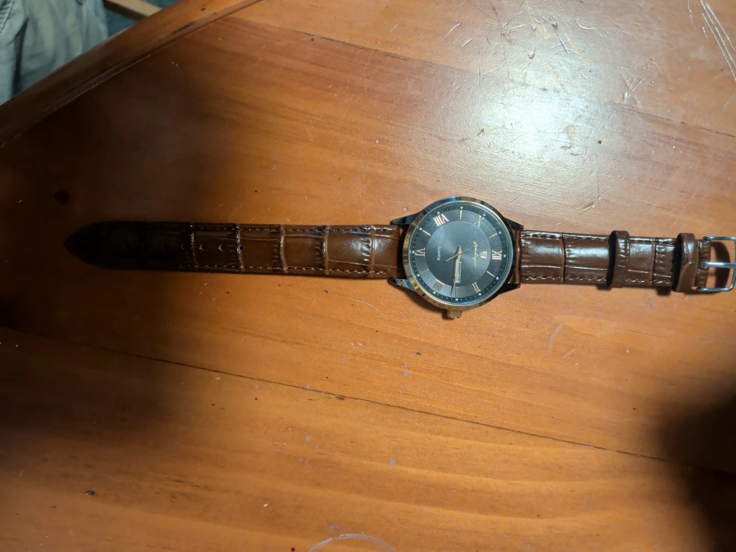 Poedagar Quartz Watch with Brown Leather Strap - photo 2