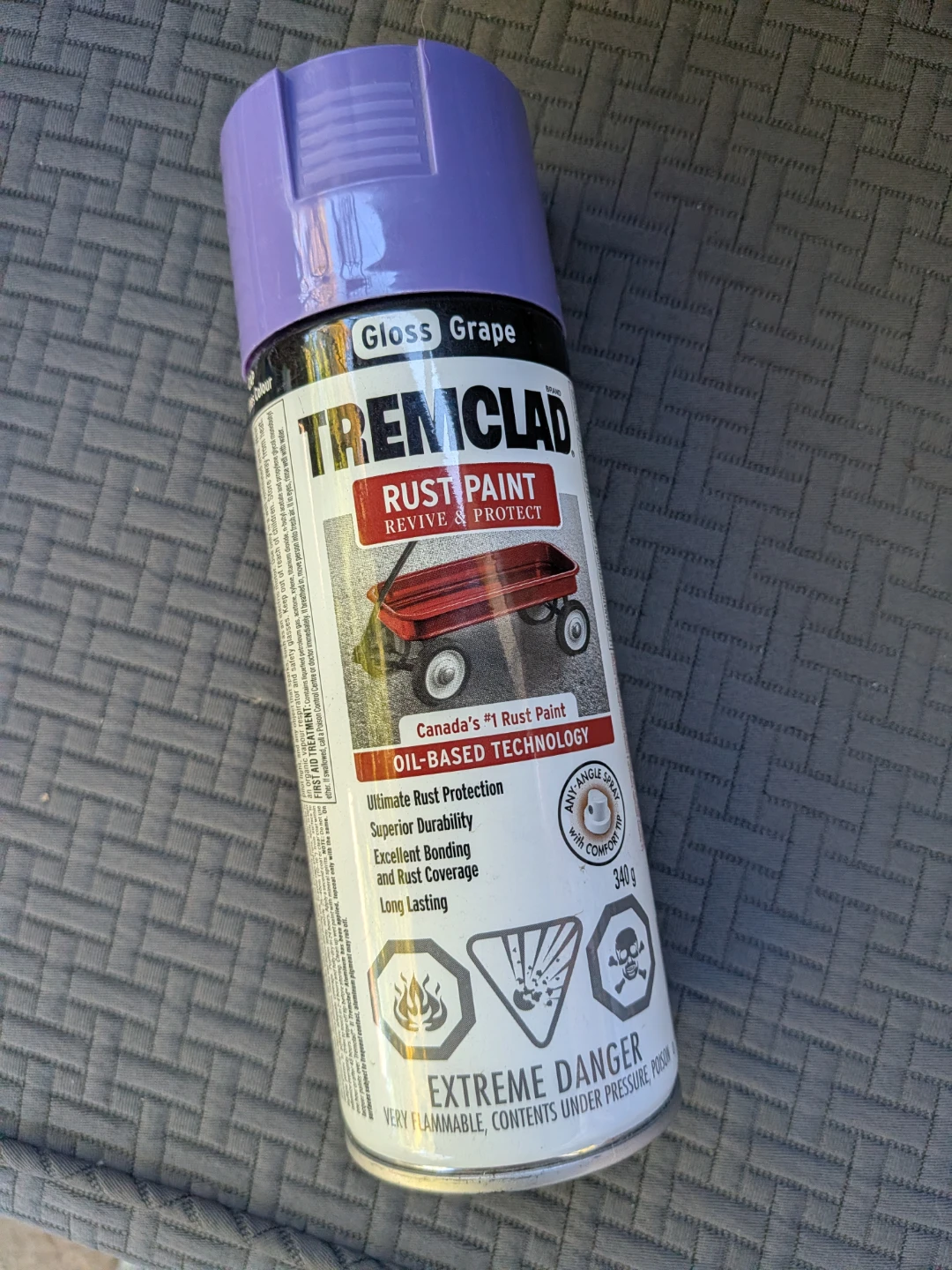 Tremclad Gloss Purple Grape Rust Paint half can left - photo 2