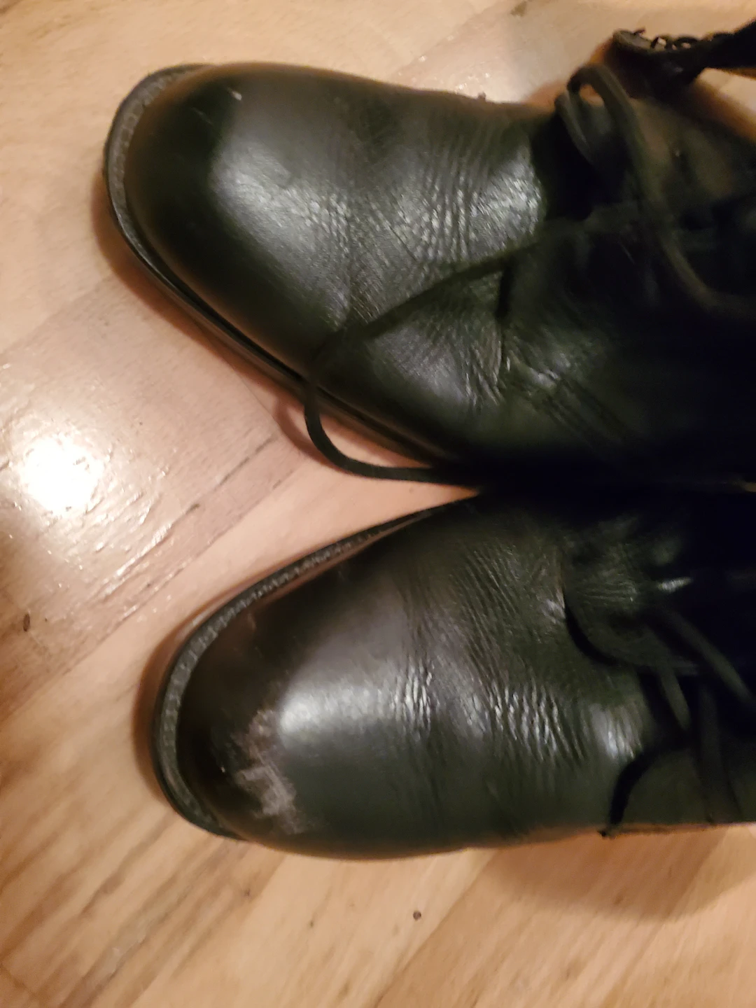 Black Leather Lace-Up Boots Size 36.5 - photo 4