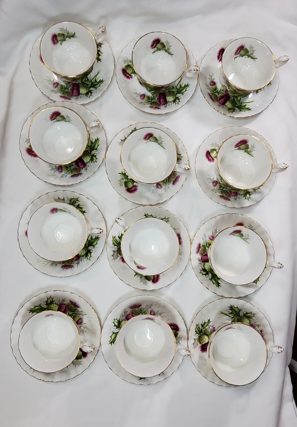 Royal Albert Highland Thistle Tea Cup saucer set - photo 3