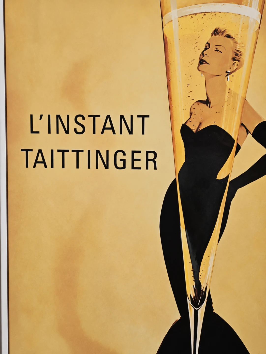 Vintage Large  Framed L'Instant Taittinger Champagne - photo 3