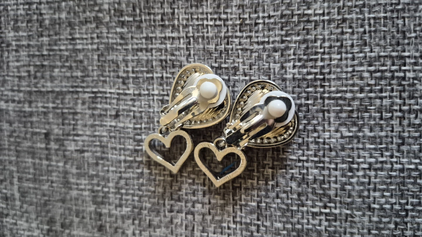 Pink Heart Clip-On Earrings - photo 2