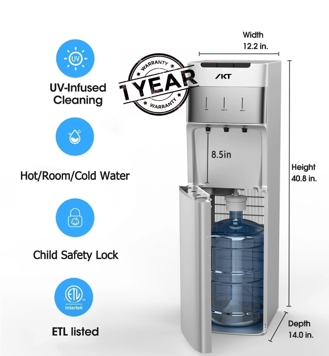 IKT Self Cleaning Bottom Load Water Cooler