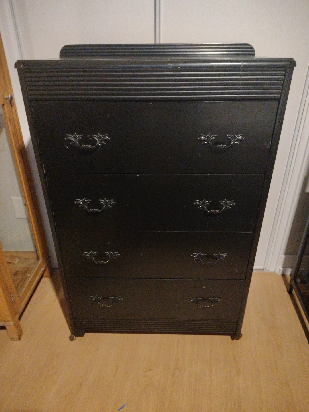 Black 4-Drawer Dresser - photo 2