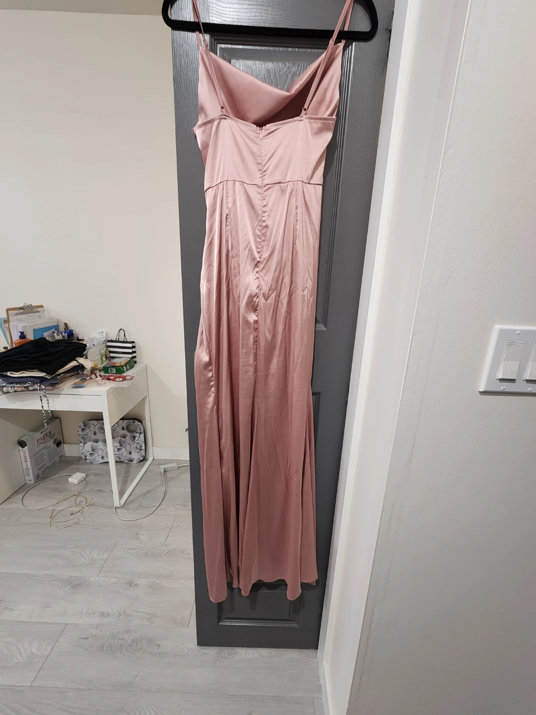Pink Satin Maxi Dress - photo 5