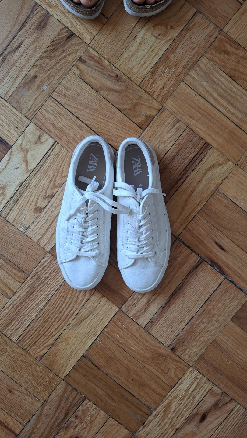 Zara White Sneakers 39 /8.5 - photo 3