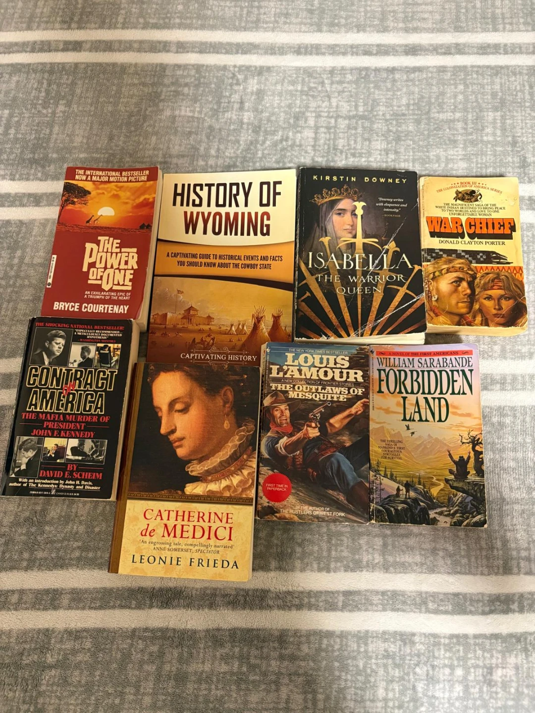 Collection of 8 Assorted Hist  Fiction and Non-Fiction Books
