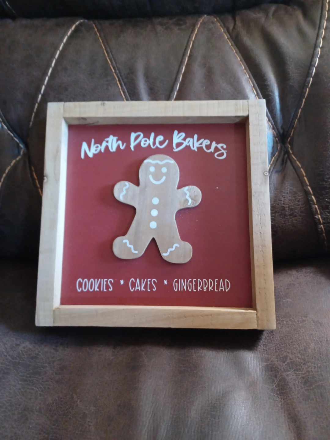 North Pole Bakers Gingerbread Wooden Sign