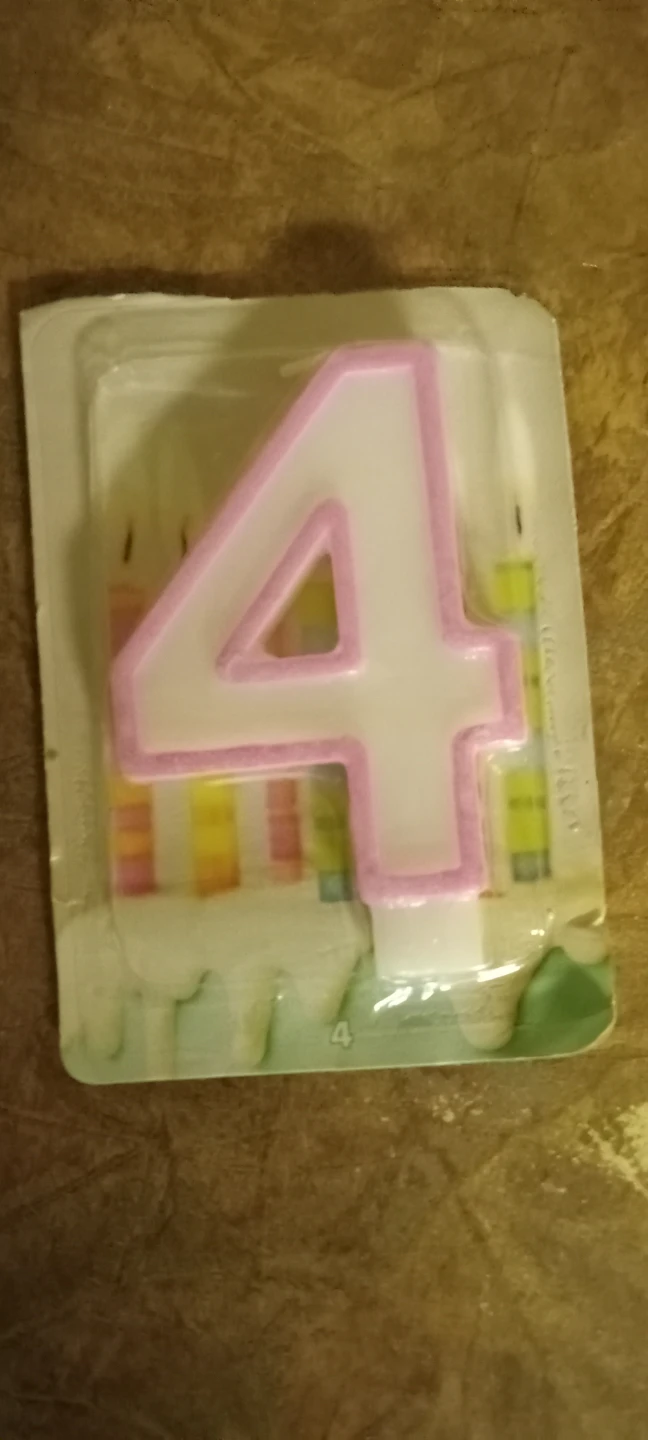 Number 4 Birthday Cake Candle - photo 2