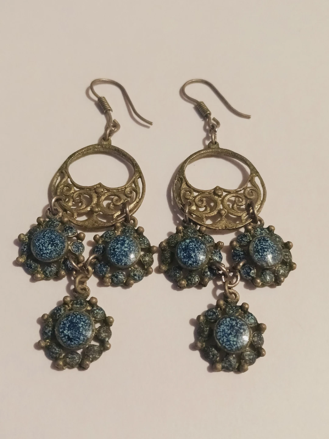 Beautiful Vintage Filigree Dangle Earrings - photo 3