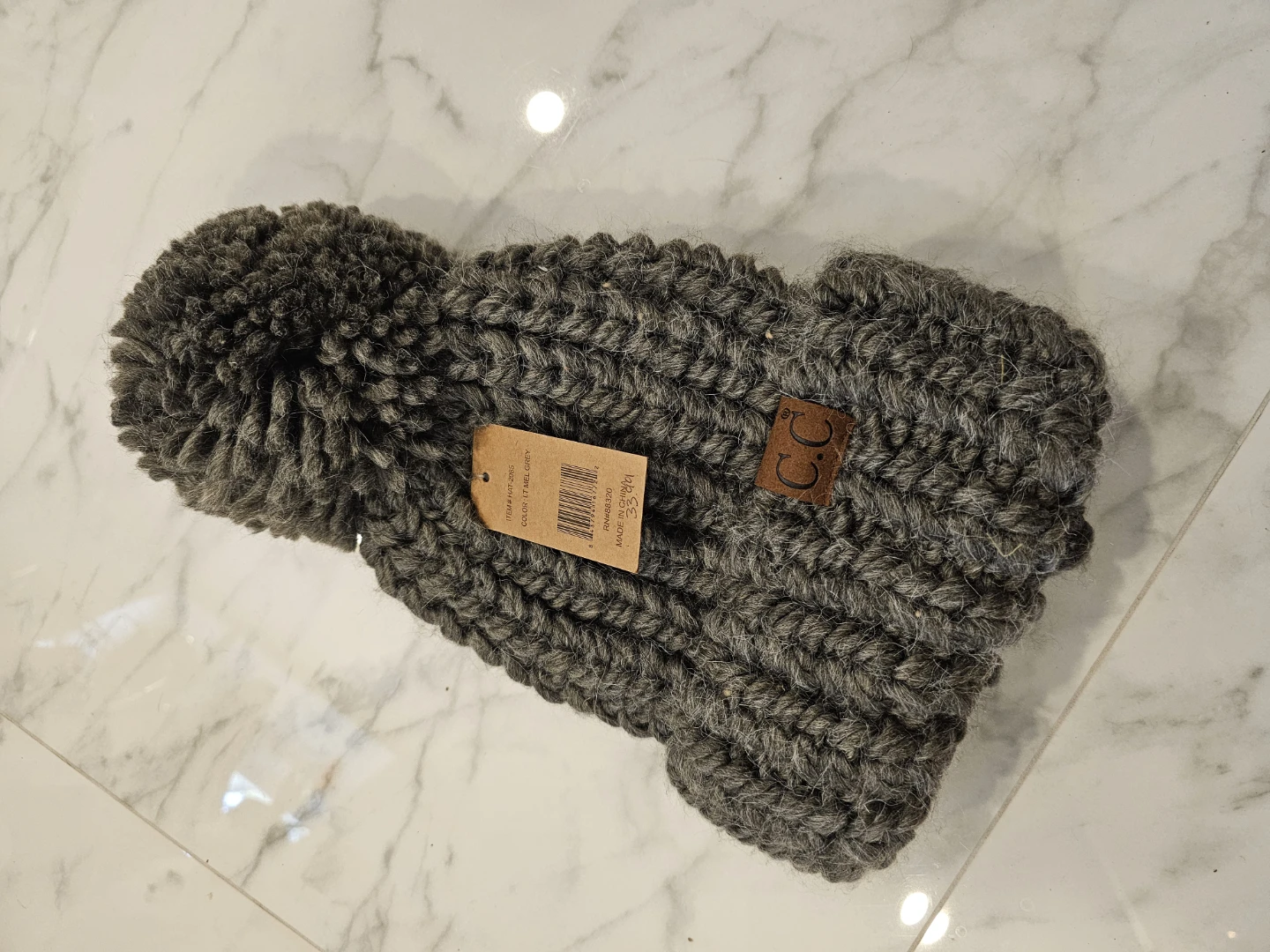 C.C Knit Pom Pom Beanie Grey - photo 2