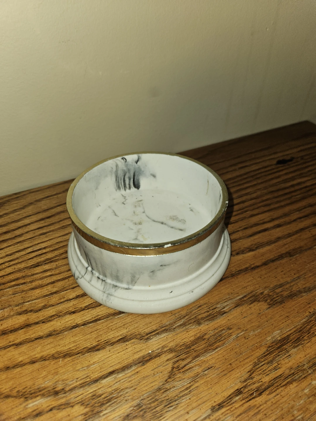 Decorative Marble and Gold Tone Trinket Bowl - photo 2