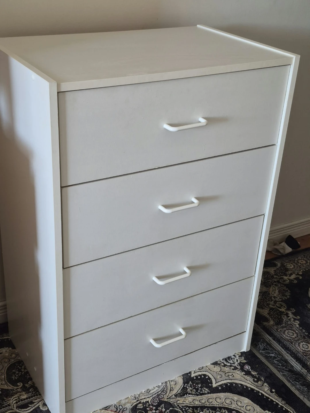 White 4-Drawer Chest