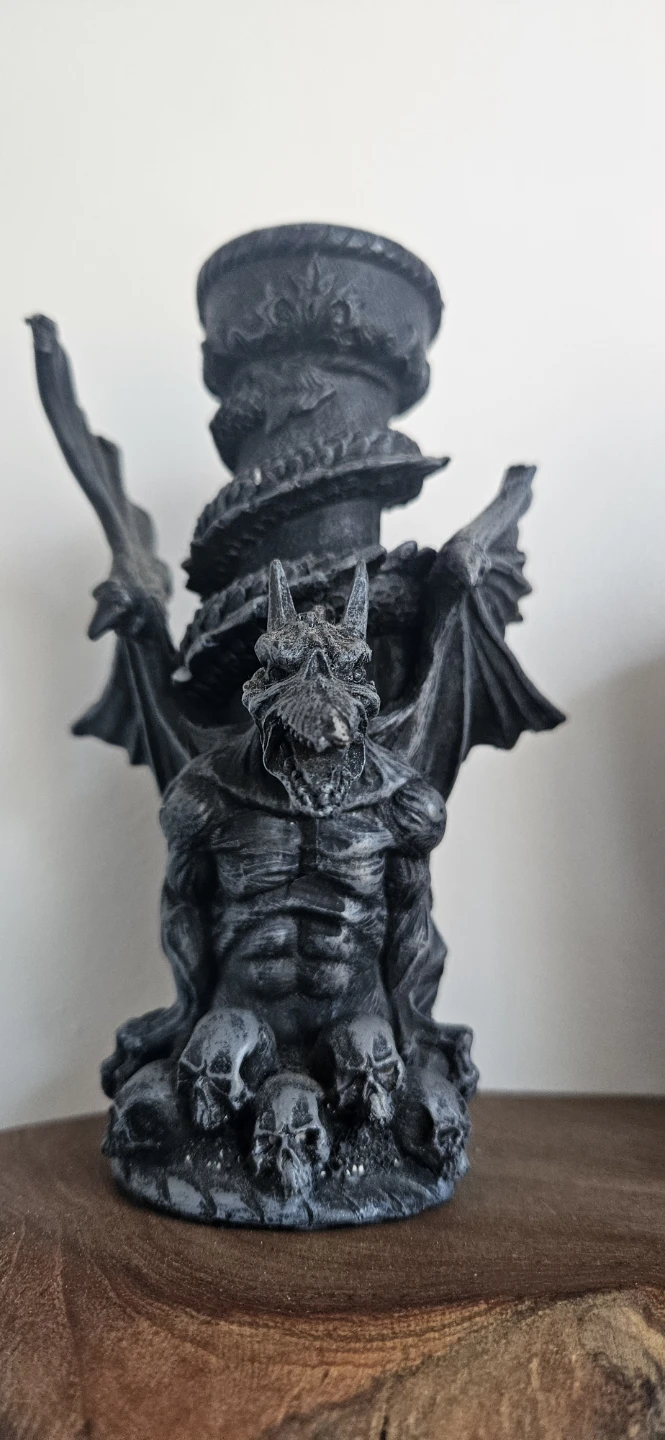 Dragon and Skull Candlestick Holder