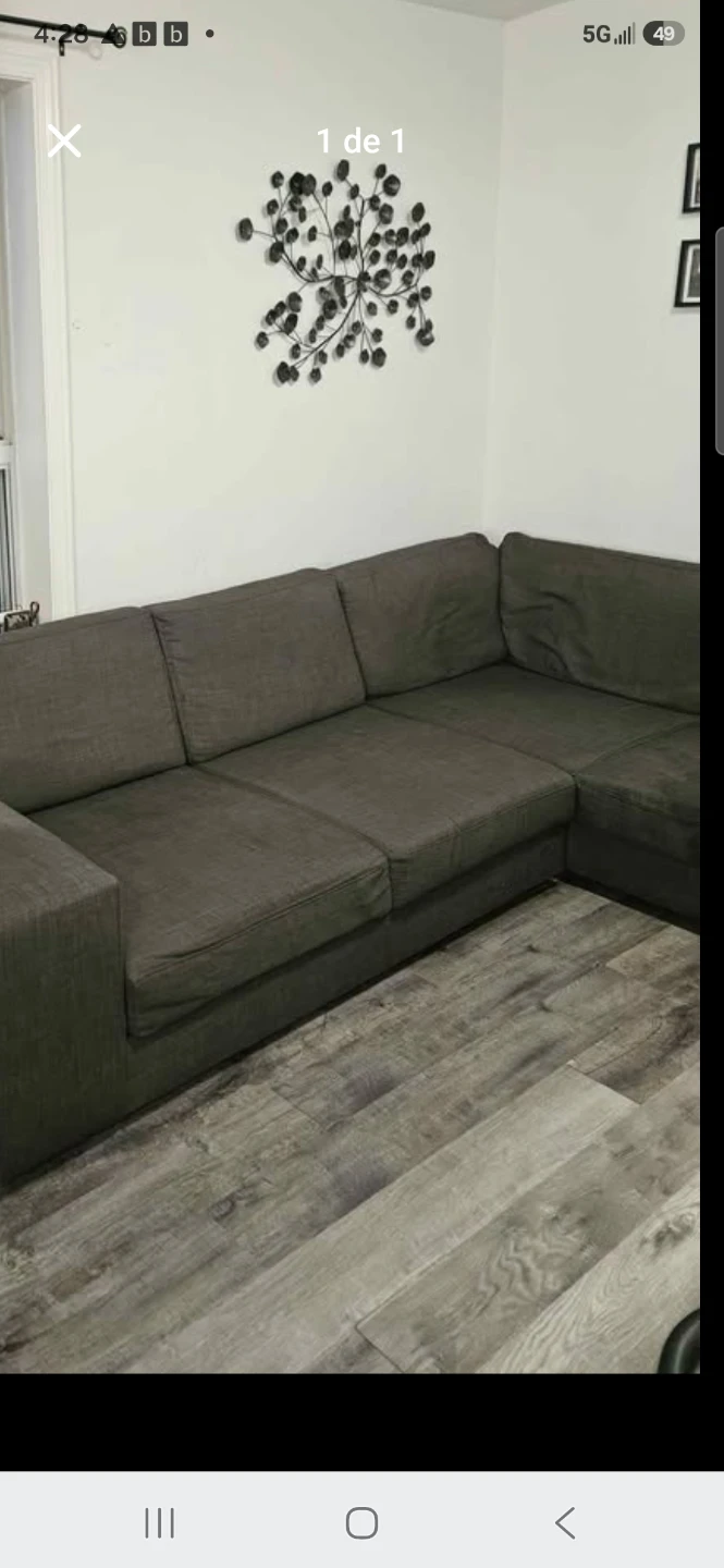 Dark Grey Sectional Sofa - photo 4