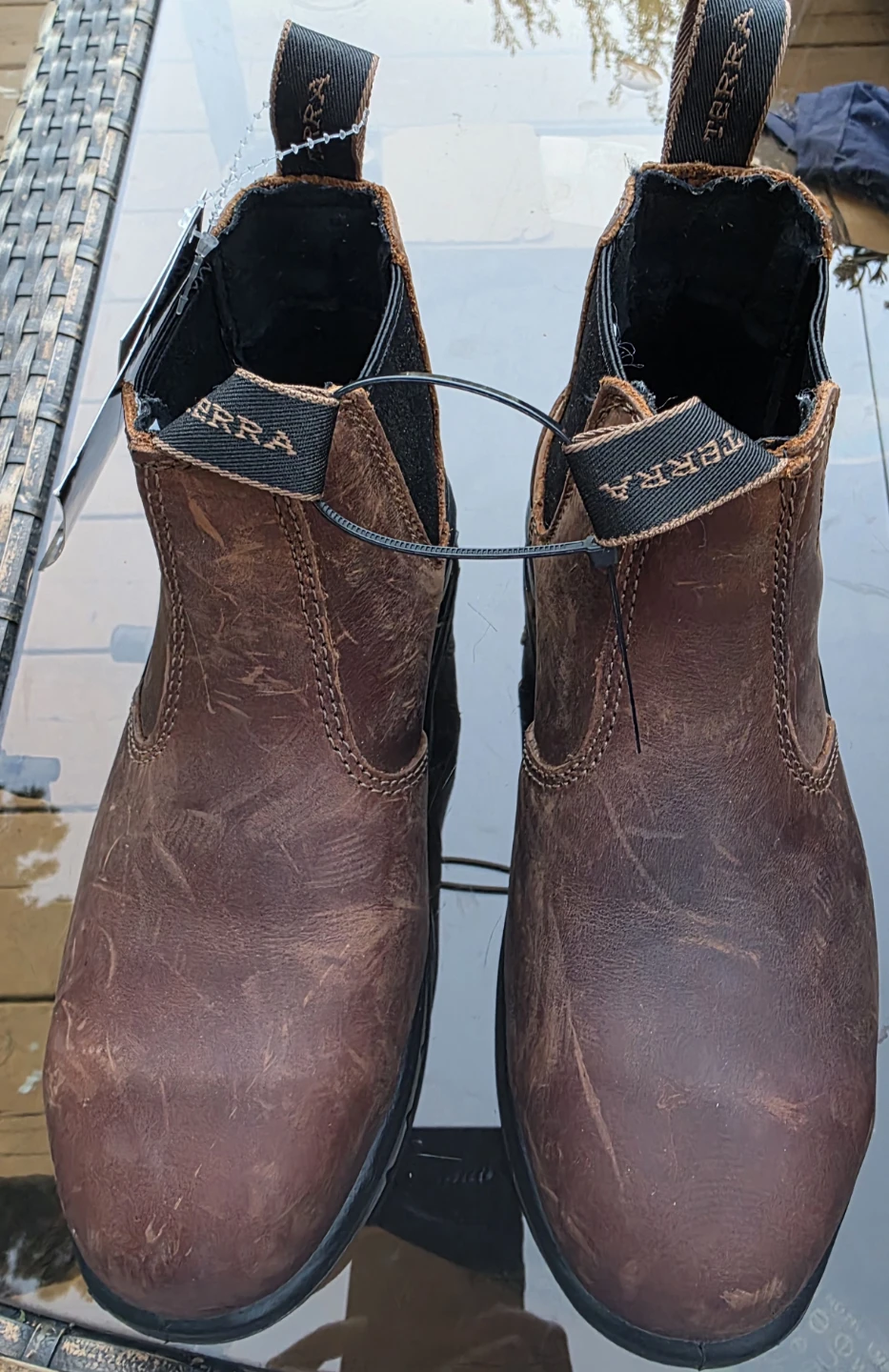 Terra Brown Leather Unisex Work Boots. Brand NEW - photo 2