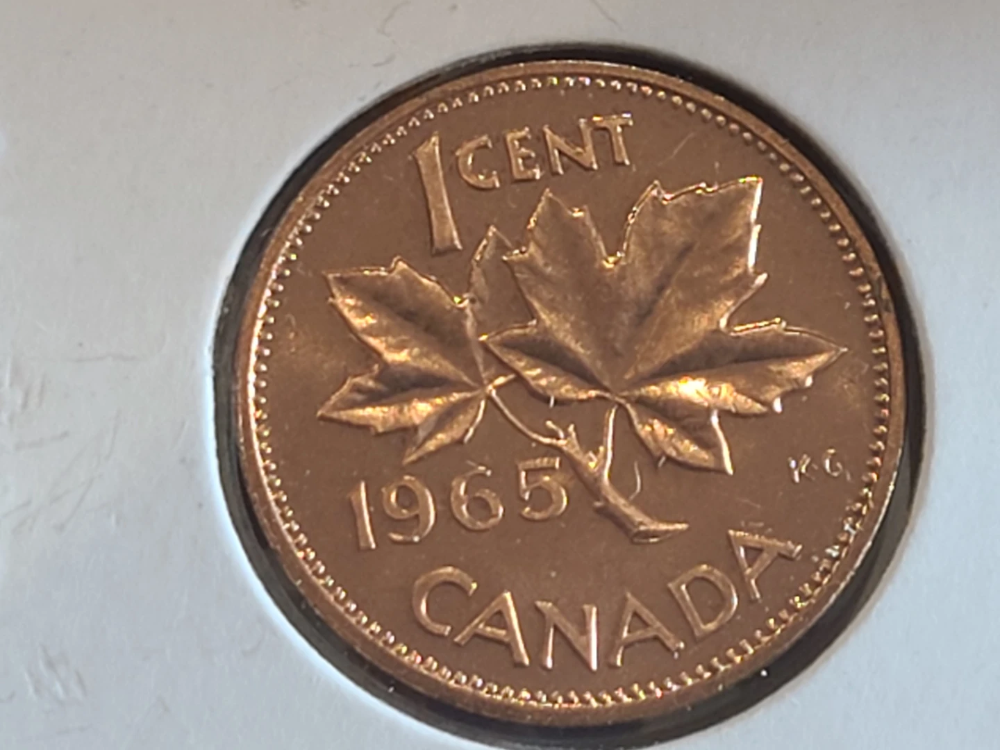 1965 and 1966 Canadian 1 Cent Coins - photo 3