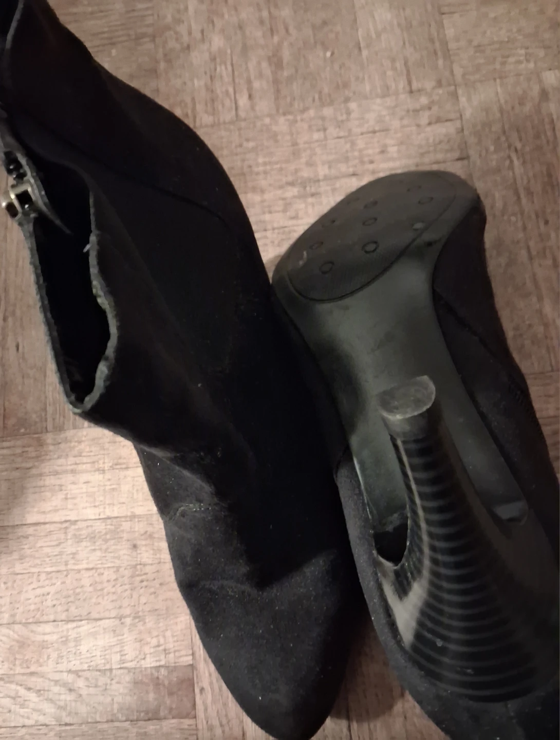 Black Heeled Ankle Boots Size 9 - photo 4