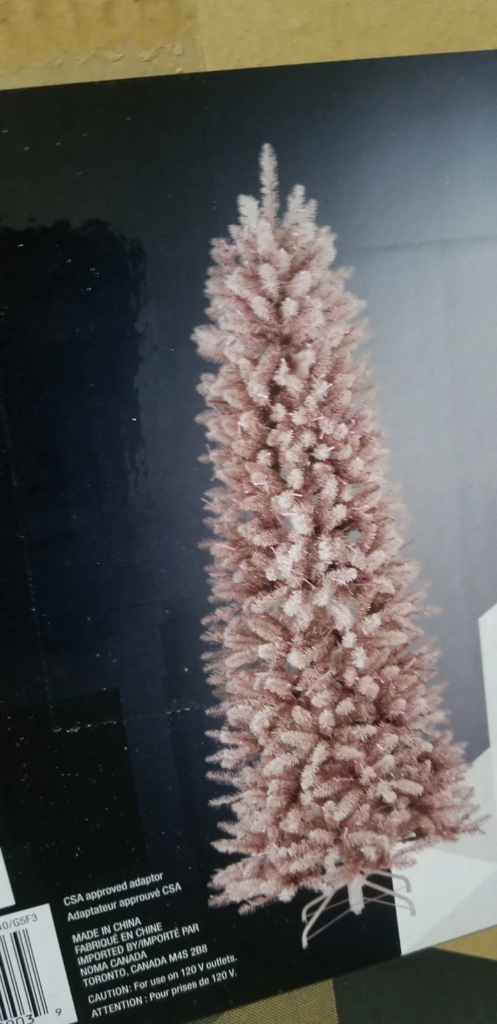 Noma 6.5FT Flocked Pink Ti sel Tree