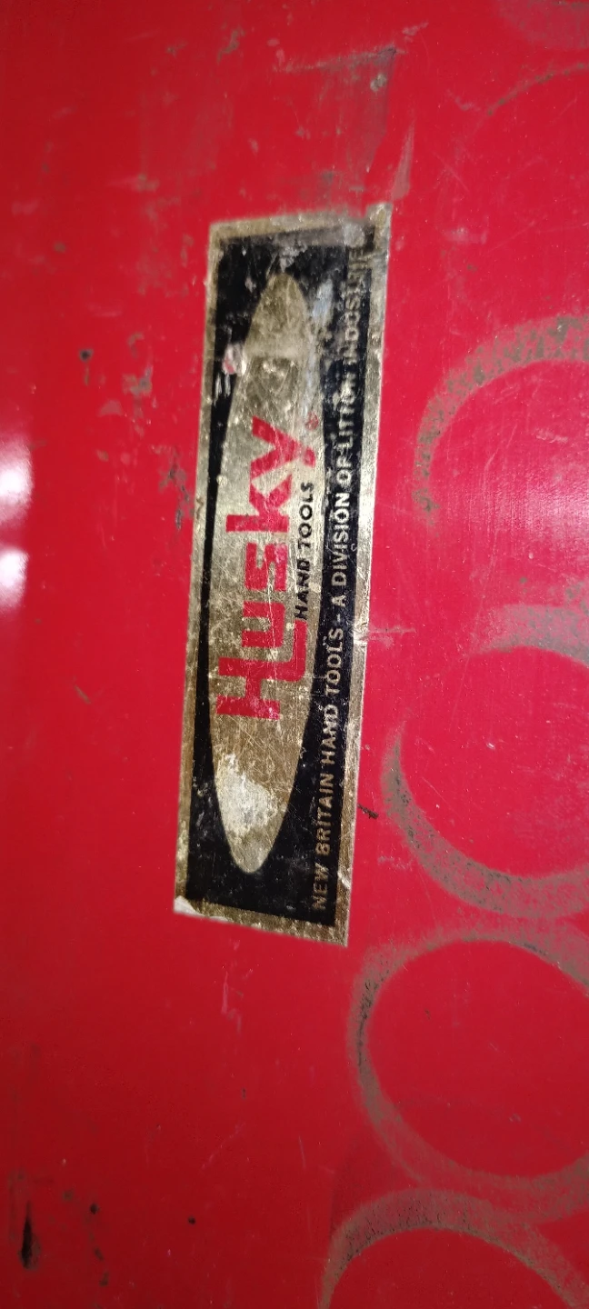 Vintage Husky Hand Tools Socket Set with Red Metal Case