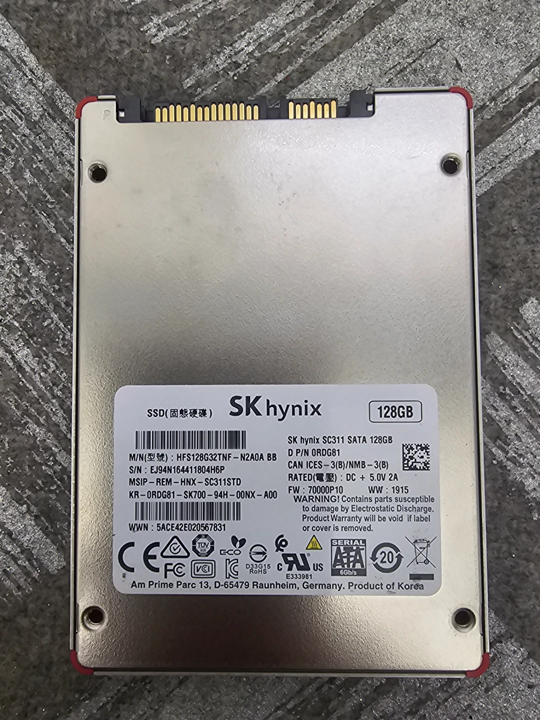 SK hynix SC311 128GB SATA SSD