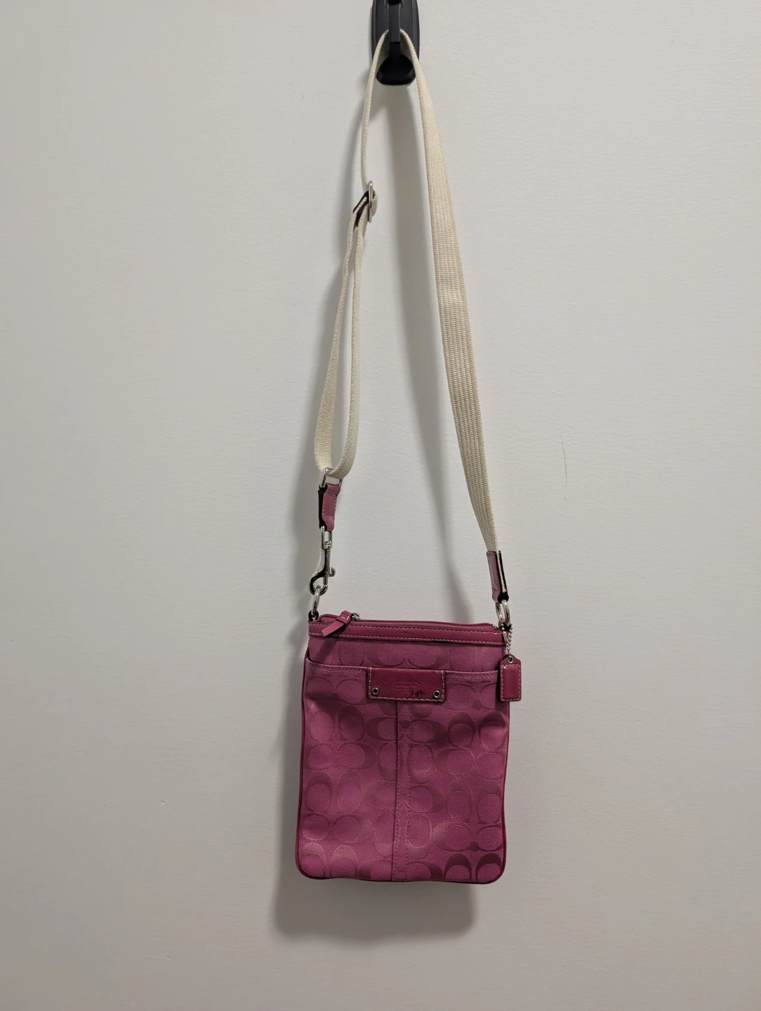 Pink Coach Signature Crossbody Bag