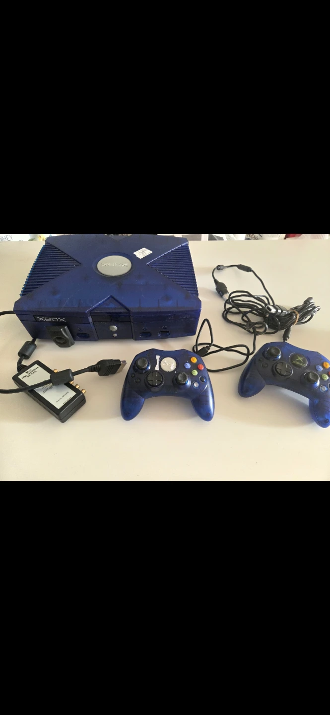 Ultra rare crystal blue xbox with controller