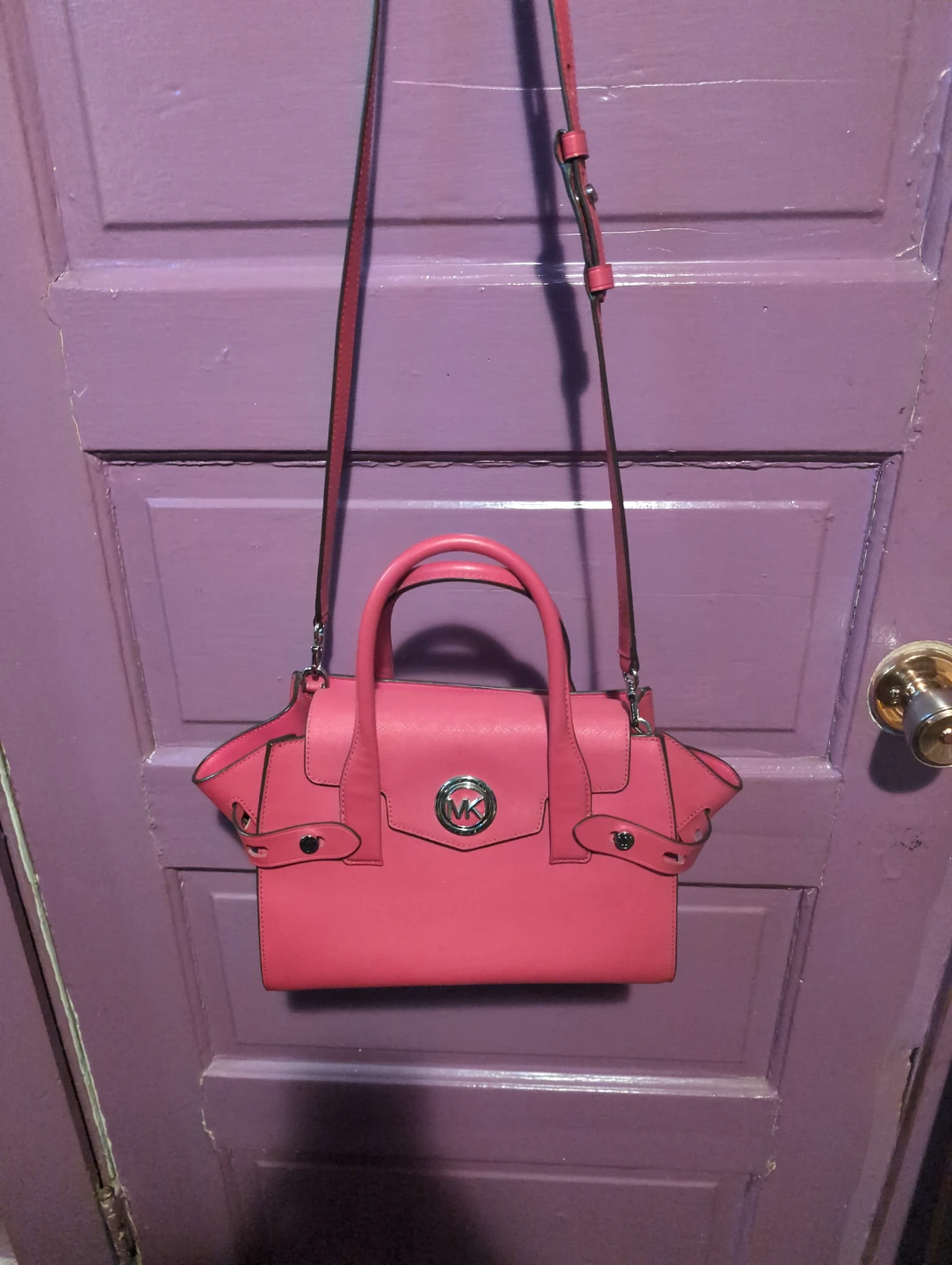 Michael Kors Red Saffiano Leather Handbag