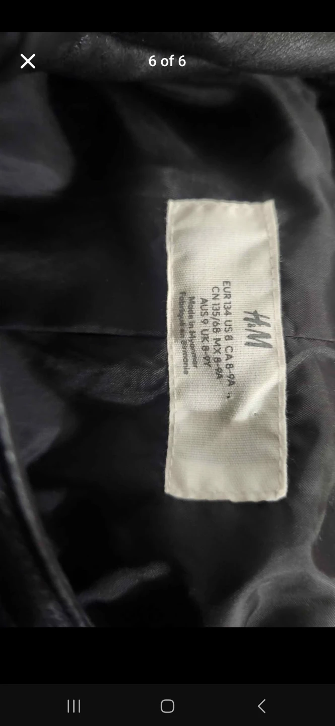 H&M Black Faux Leather Biker Jacket - photo 4