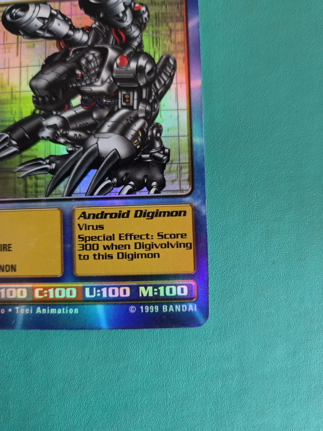 1999 Bandai Digimon Machinedramon Bo-55 Card - photo 2