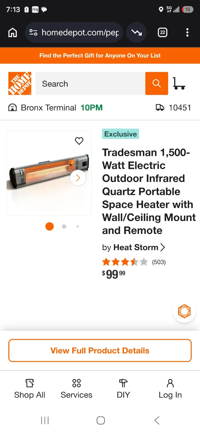 Commercial heater