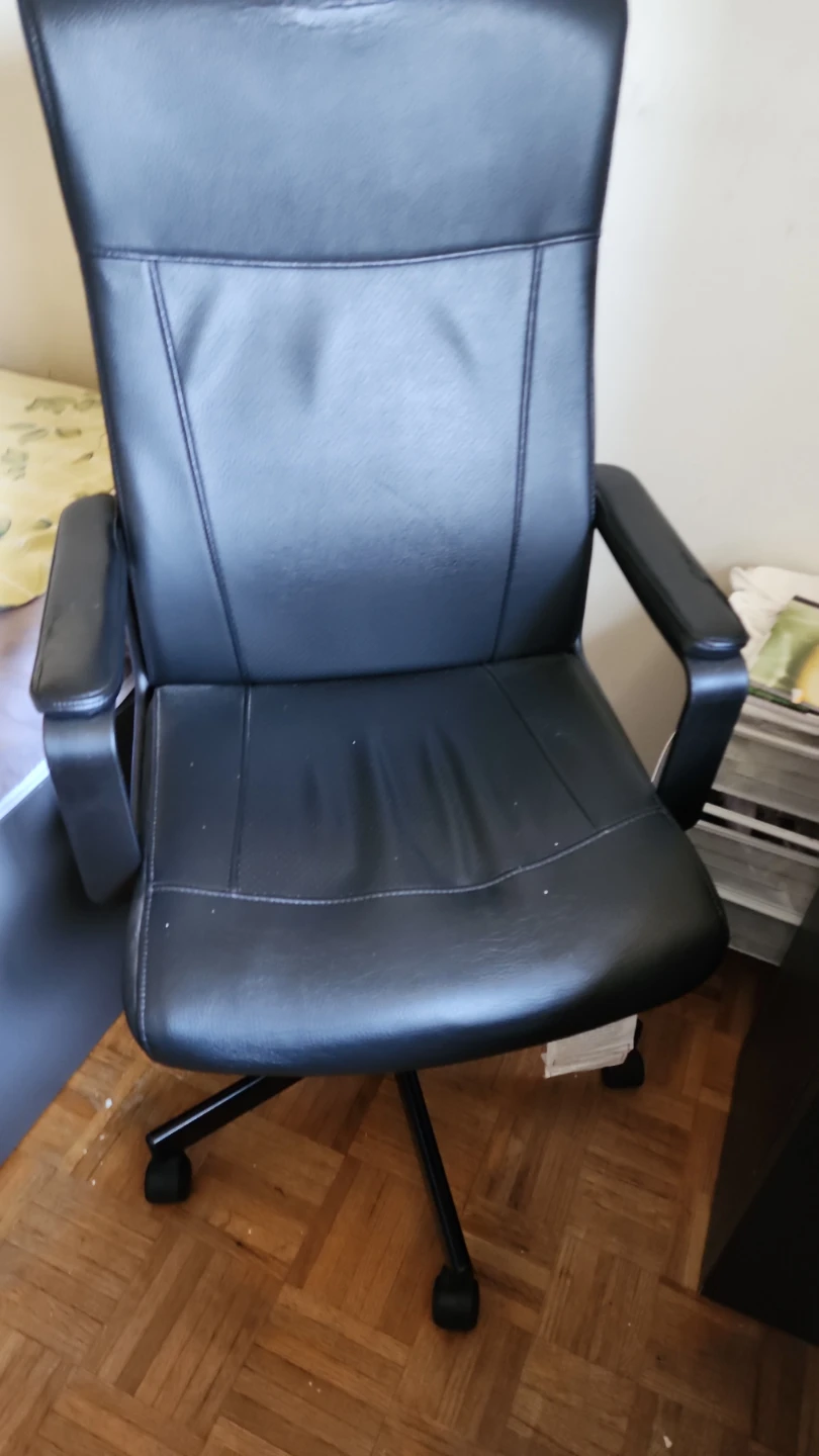 Black office chair,2 bed frame ,office  table
