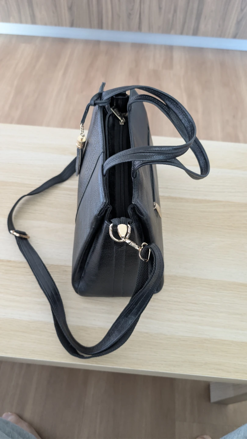 Wenz black handbag with detachable strap - photo 4