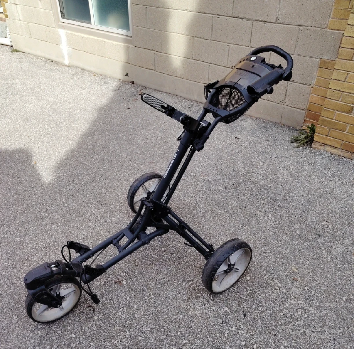 CaddyTek 3-Wheel Leopard Golf Push Cart