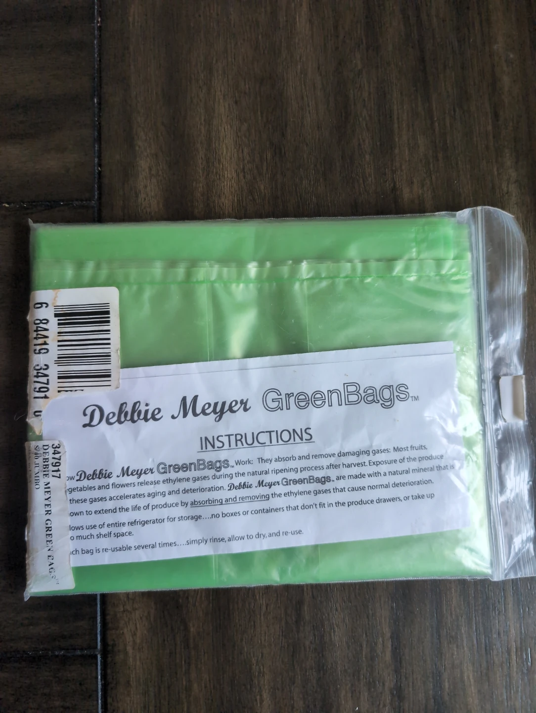 Debbie Meyer GreenBags Jumbo Reusable Produce Bags Set of 40