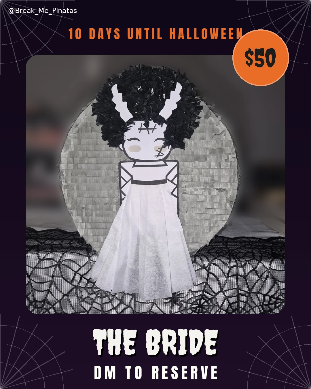 Handmade Halloween The Bride Piñata
