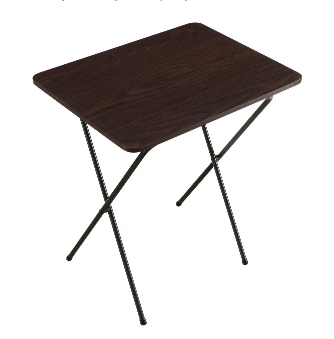 Dark Wood Finish Folding TV Tray Table - photo 2