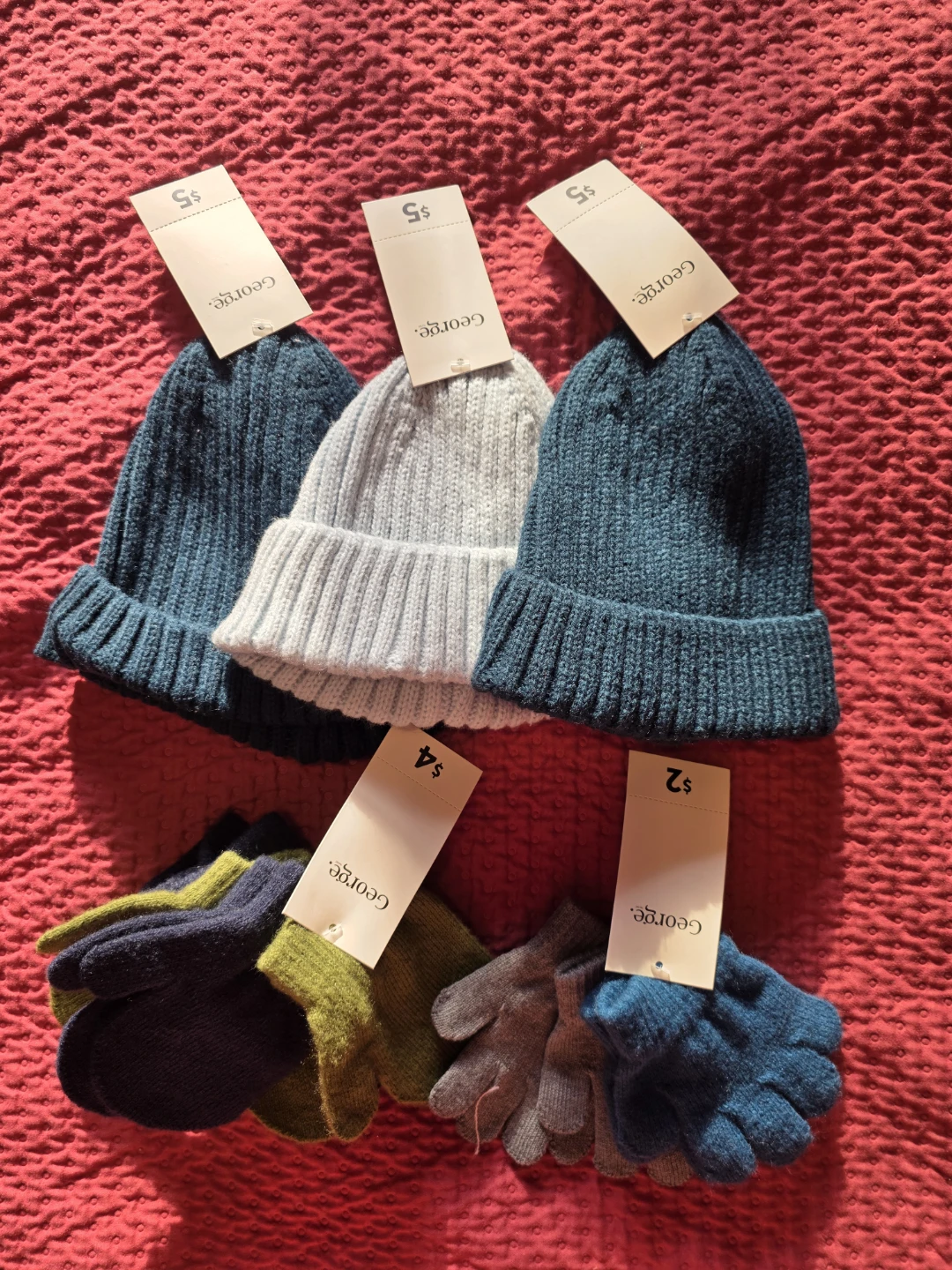 George winter hats and gloves