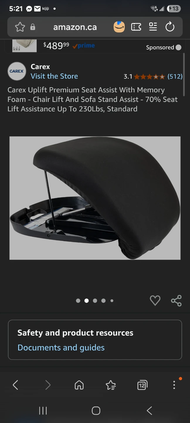 Uplift Seat Assist with Memory Foam brand new