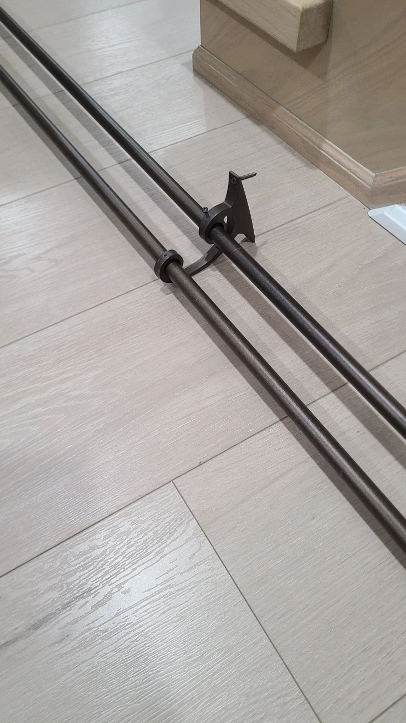 Double Curtain Rod in Dark Bronze Finish - photo 3