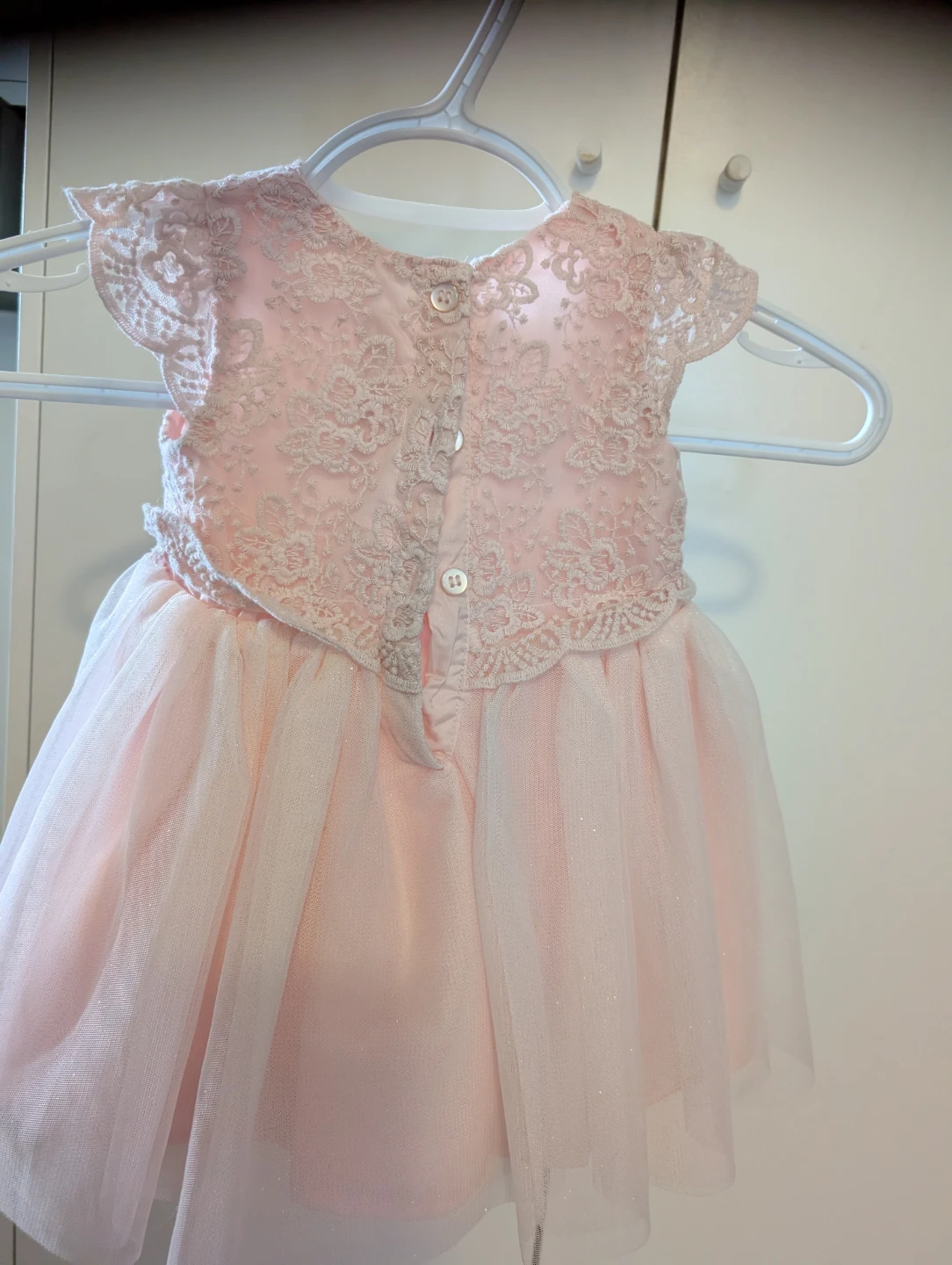 Baby girl pink lace dress 6-12M - photo 2