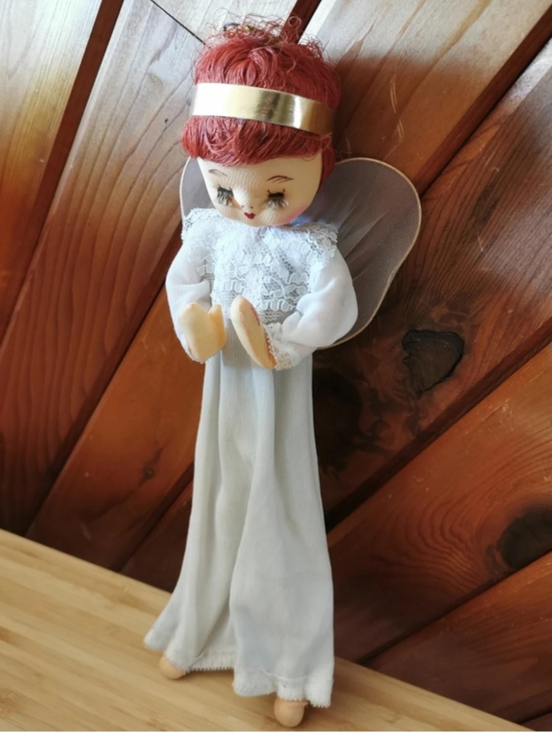 Vintage Handmade Christmas Angel Doll – Tulle Wings - photo 5