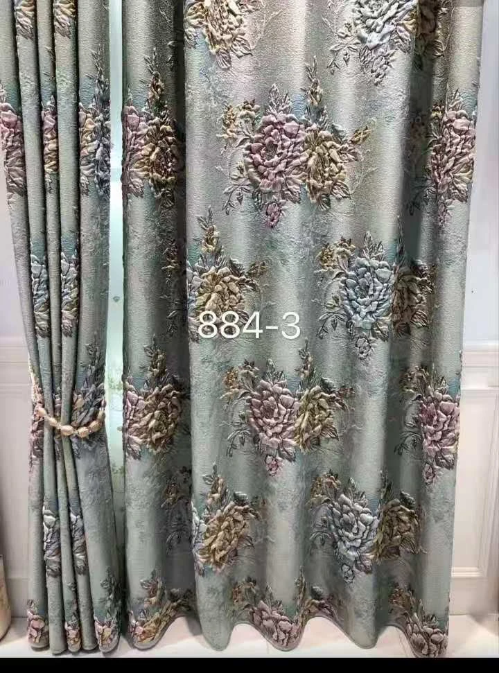 Floral Jacquard Grommet Curtains
